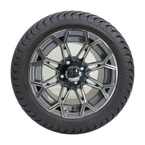 Combo de Rueda Mecanizada/Gris Metálico para Carro de Golf Shu-Ran y Neumáticos 215/35-12'' para Carros de Golf - Product Image 1