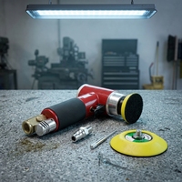 Polisseuse orbitale pneumatique mini professionnelle, meuleuse à air comprimé pour le finissage des surfaces métalliques automobiles