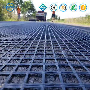 Geomalla de punto de urdimbre Venta De fábrica fibra de vidrio de asfalto <span class=keywords><strong>EGA</strong></span> poliéster PET geomalla geotextiles compuestos fibra de vidrio GEO rejilla precios - Product Image 4