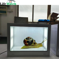 Pantalla Interactiva de 32 Pulgadas con Sistema Operativo Android Windows, Vitrina LCD Transparente 3D, Holobox para Exhibición de Marcas, Museo