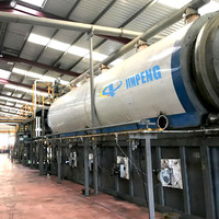 Usine de pyrolyse continue automatique 30-50 TPD pour le recyclage des pneus usagés et des déchets de caoutchouc, avec alimentation et collecte de fumée de carbone