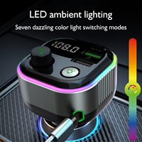 Cargador Rápido para Auto GZ11-C de 65W con Cable Retráctil PD Tipo-C, Múltiples Puertos USB-A, Pantalla de Voltaje y Adaptador para Encendedor