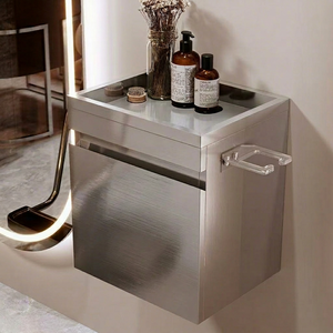 Gabinete de herramientas de acero inoxidable para peluquería, barbería y salón de belleza, estación de peluquería, gabinete de pared para salón. - Product Image 1