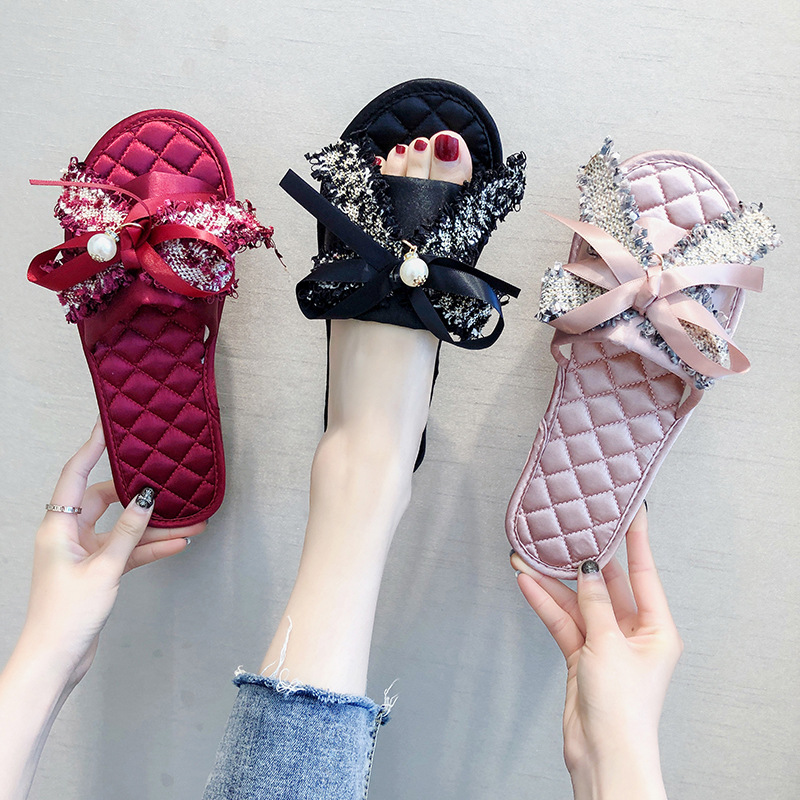 Сланцы женские атласные с открытым носком, вечерние туфли для свадьбы, наряда, свиданий, модные тапочки