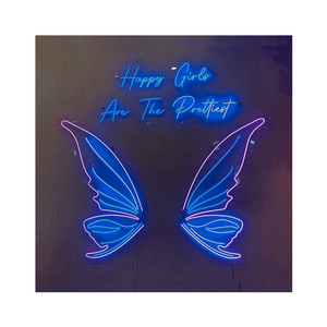 <span class=keywords><strong>Letras</strong></span> de Neón Decorativas al por Mayor para Pared, Letrero de Neón con Forma de Ala de Mariposa, Luz de Neón para Decoración de Bares, Fiestas y Negocios - Product Image 2