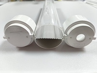 Kit SKD 50 mm – Coque de tube LED étanche semi-démontable en aluminium et polycarbonate pour éclairage de serre