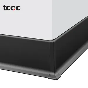 Toco melamine झालर बोर्ड mdf झालर बोर्ड baseboard दीवार झालर बोर्ड प्लास्टिक clipholder प्रकाश का नेतृत्व किया