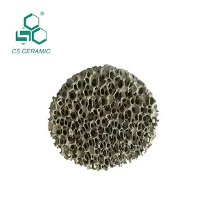 Silicon Carbide Ceramic Foam Filter 20 Ppi Black Filter Foam