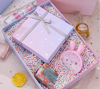 Boîte rigide en papier enduit motif ciel étoilé dégradé |   Matériaux recyclés |   Design de luxe |   Boîte à cadeaux de qualité supérieure |   Impression à quatre couleurs avec paillettes