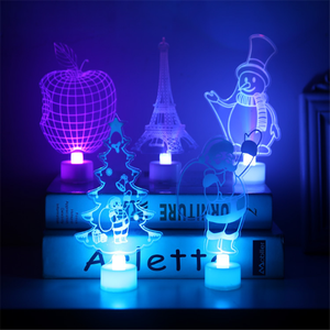 เด็กตกแต่งห้องนอนของขวัญผ้าเช็ดตัวChristmas Tree Santa Cluds Snowman 3DแฟลชNight Light - Product Image 3