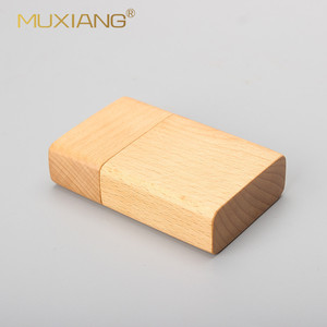 Muxiang Wooden Cigarette Box Beechwood Rectangular Handmade With Engraved Logo Customizable - Product Image 2
