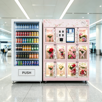 Distributeur automatique intelligent de fleurs réfrigérées avec SDK, retour de monnaie, conforme ADA, vente 24h/24 et 7j/7, pour bouquets de fleurs fraîches