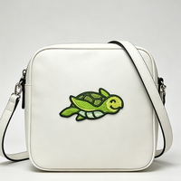 Parches Bordados Termoadhesivos de Tortuga Marina Verde con Diseño de Animal de Dibujos Animados, Ecológicos y Personalizados, para Ropa, Bolsos, Sombreros y Zapatos, Venta al Por Mayor