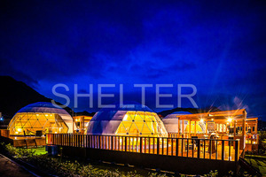 Carpetas de Pvc Para exteriores Para acampar Casa de <span class=keywords><strong>campana</strong></span> Casa prefabricada de bolas de 7m Tiendas de campaña de lujo Hotel Resort Tienda Geodésica Glamping Dome House - Product Image 5