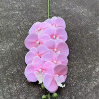 Usine en gros 3D Phalaenopsis papillon artificiel rose clair orchidée fleur décoration de la maison haut de gamme Arrangement de fleurs