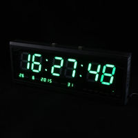 Jam Dinding Kalender Digital LED dengan Layar Nixie Tube Besar 3 Inci