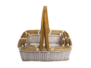 Panier de rangement en rotin vintage tissé à la main au Vietnam, écologique, pour la cuisine et la table à manger, décoration d'intérieur pour servir le pain et les fruits - Product Image 4