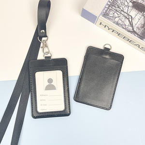 <span class=keywords><strong>Porte</strong></span>-cartes de visite en PU avec cordon – <span class=keywords><strong>Porte</strong></span>-<span class=keywords><strong>badge</strong></span> d'employé minimaliste double face, <span class=keywords><strong>porte</strong></span>-carte d'étudiant et <span class=keywords><strong>porte</strong></span>-monnaie - Product Image 1