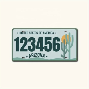 H-0108 <span class=keywords><strong>Targa</strong></span> Automobilistica Americana Decorativa in Alluminio di Alta Qualità, Personalizzabile, con Goffratura, Souvenir - Product Image 5