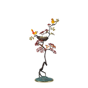 Copper And Gold Years All Copper Magpie Bird Ornament For Living Room Entrance Hall <b>Table</b> Decor - Product Image 4