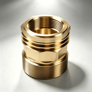 ข้อต่อเกลียวตรงทองเหลืองสำหรับเครื่อง CNC ทนการกัดกร่อน ใช้กับท่อไฮดรอลิก/นิวเมติก/ประปา - Product Image 3