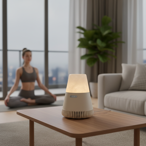 Diffuseur d'huiles essentielles portable rechargeable par USB KUANGXIANG, haut-parleur sans fil avec lumière nocturne à luminosité variable - Product Image 3