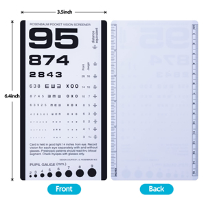 Kit Combo <span class=keywords><strong>Rosenbaum</strong></span> con righello PD e occlusore per occhi strumenti ottici tascabili per occhio per Test grafico - Product Image 1