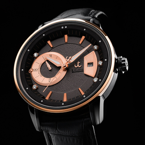 High Quality Men's Calendar Dial Mechanical Waterproof Genuine Leather Strap <b>Watch</b> - Product Image 2