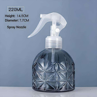Flacon de shampoing rechargeable de 220 ml, distributeur de savon pour les mains en verre et distributeur de mousse avec pompe dorée et argentée