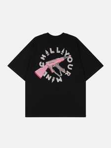 <b>White</b> Oversized Men T Shirt Short Sleeve O Neck 100% Cotton Letter Printed Knitted Tee Casual Streetwear - Product Image 4