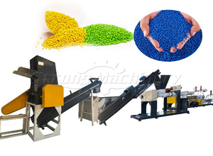LDPE granulation plastique recycler machine prix granulateur pour polyéthylène recyclé PET bleu granules - Product Image 2