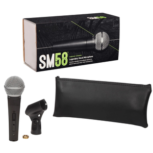 Micrófono Dinámico de Mano SM58S Directo de Fábrica con Patrón Cardioide, Cableado, para Estudio y Uso Profesional en Escenario en Vivo - Product Image 1