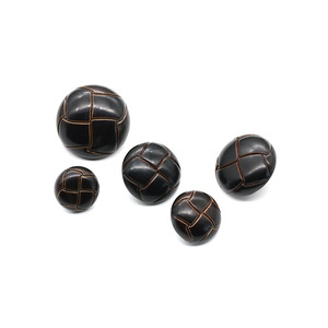 Nhà Sản Xuất Bán Hàng Trực Tiếp Cổ Điển Nhựa Da Bằng Chứng Hai-Tone Nút Tweed Len Áo Khoác Da Khóa - Product Image 5