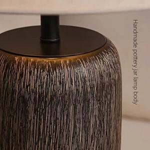 Lampada da Terra All'ingrosso Personalizzabile Multimisura in <span class=keywords><strong>Ceramica</strong></span> e Tessuto Retrò con LED per Mansarda Soggiorno e Camera da Letto - Product Image 6