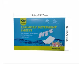 Sustainable Hypoallergenic Professional Cleaning Care Detergent Sheet Laundry Paper Tablet