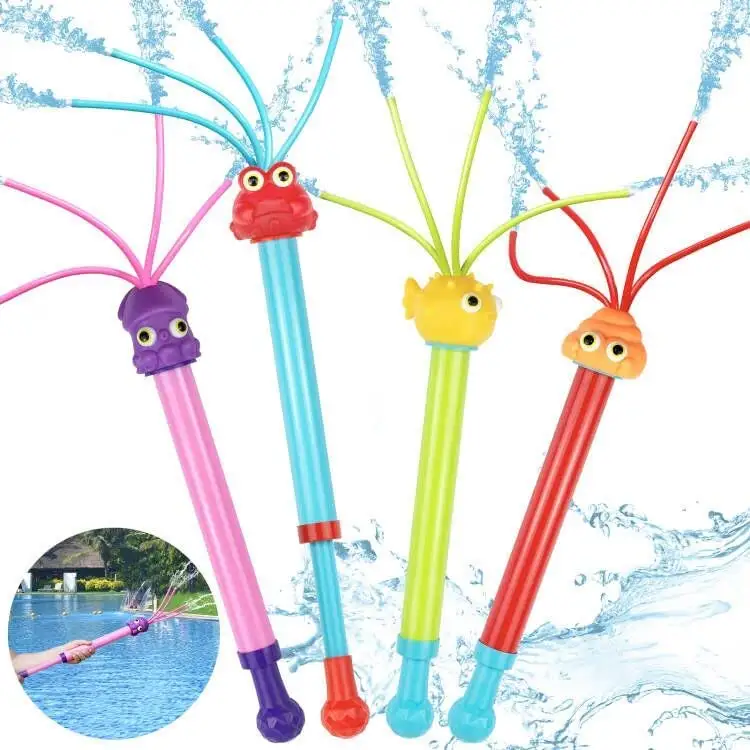 Water Blaster Set Sea Animal Water Squirts Water Guns Sprinklers with Wiggle Tubes Pool Beach Toys for kids