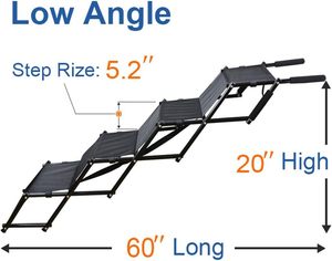 4 ขั้นตอนพับ<span class=keywords><strong>บันได</strong></span>สัตว์เลี้ยงแบบพกพาน้ําหนักเบาอัตโนมัติขนาดใหญ่สุนัข Cat <span class=keywords><strong>บันได</strong></span>สําหรับรถยนต์รถบรรทุก SUVs Cargo โซฟาเตียงสูง - Product Image 5