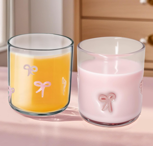 Glazen Roze Strik Esthetische Beker 14Ounce Ouderwetse Lcon Handgeblazen Cocktailglas Voor Vrouwen Zus Vriendenfeest - Product Image 3