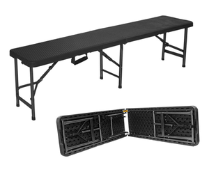 Table pliante rectangulaire en plastique imperméable pour villa, restauration, banquet, pique-nique, extérieur, 5 pieds, 6 pieds - 8 pieds - Product Image 1