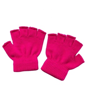 Gants d'été tricotés sans doigts <span class=keywords><strong>pour</strong></span> enfants, cabas à demi-doigt, couleur unie, garçons et filles, bon marché, - Product Image 4