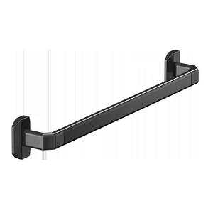 Toallero de barra única de 60 cm, autoadhesivo, negro, minimalista, de pared, de lujo ligero, fácil de limpiar - Product Image 1