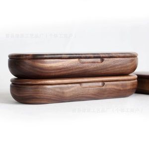 Boîte à crayons en bois massif de noyer noir, boîte de rangement de bureau, porte-stylos en bois massif, boîte de rangement pour couverts, baguettes et cuillères - Product Image 4