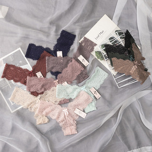 New Lace Women'S Underwear Large Size Sexy Women'S G-<b>String</b> <b>T</b> Pants Transparent Lace Sexy Underwear Women Cotton File - Product Image 1