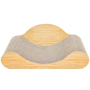 U Shaped Cat Scratcher Bed Wood Grain Design Durable Corrugated Cardboard <b>Pet</b> Supplies For Cats - Product Image 5