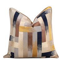 Housse de coussin jacquard décorative carrée, taies d'oreiller de luxe 18x18, housses de coussin jacquard pour la décoration de la maison, housse de coussin 20x20