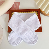 Serre-tête pliable à velcro pour femme, accessoire de beauté pour le lavage du visage, bandeau pour cheveux