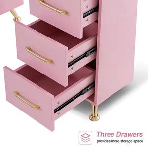 Table de manucure rose Wss 2025, très vendue, table de manucure portable personnalisée, table de beauté pour salon de manucure, S - Product Image 4