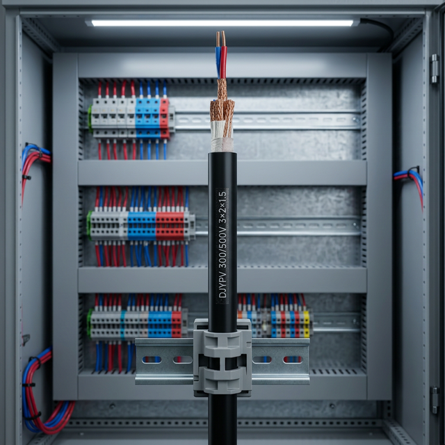 OEM Customized DJYPV Shielded Computer Cable 300/500V PE Insulation PVC Jacket Copper Screen Signal Wire