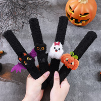Nouveauté transfrontalière 2026 : Bracelets décoratifs en tissu à motif de dessin animé d'Halloween (Citrouille et Fantôme), à claquer et à tapoter, petit cadeau