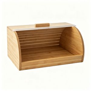 Caja de pan de bambú Zl, 38x26x17cm, almacenamiento de cocina de una sola capa para pasteles y repostería - Product Image 5